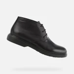 Geox Ottavio Man Ankle Boots Black Leather 43 Men's Fashion Footwear - Geox