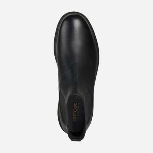 Geox Andalo Men's Ankle Boots in Black Leather Size 46 Breathable and Comfortable Design with Urban Style Suitable for Office and Off Duty Looks - Geox - Image 3