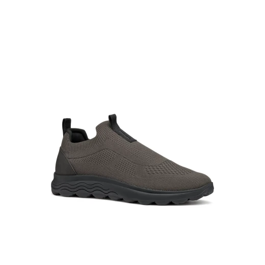 Geox Spherica Man Anthracite Slip On Sneaker Men's Shoe, Featuring Innovative Cushioning, Knitted Fabric Upper, Ultimate Comfort, Modern Design, Size 45, Urban Style - Geox - Image 4