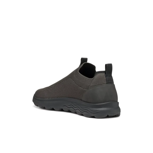 Geox Spherica Man Anthracite Slip On Sneaker Men's Shoe, Featuring Innovative Cushioning, Knitted Fabric Upper, Ultimate Comfort, Modern Design, Size 45, Urban Style - Geox - Image 7