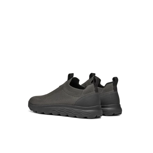 Geox Spherica Man Anthracite Slip On Sneaker Men's Shoe, Featuring Innovative Cushioning, Knitted Fabric Upper, Ultimate Comfort, Modern Design, Size 45, Urban Style - Geox - Image 9