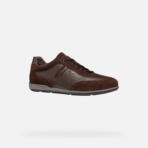 IONIO Man Sneakers Dark Coffee Suede Leather Casual Shoes Size 42 - Geox - Image 12