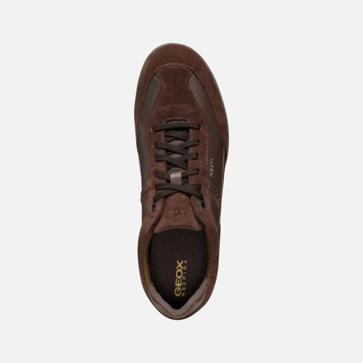 IONIO Man Sneakers Dark Coffee Suede Leather Casual Shoes Size 42 - Geox - Image 9