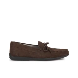 Geox Walk Pleasure Loafer for Men, Suede Upper, Comfortable Driving Shoe Design, Coffee Color, Available in Size 46, Easy Exchange and Fast Delivery, Item U350WA.00022.C6009