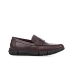 Geox Adacter Wide Men's Loafers Comfortable Breathable Tumbled Leather Casual Style Coffee Color Size 42 Lightweight Flexible Outsole Easy Exchange Fast Delivery - Geox