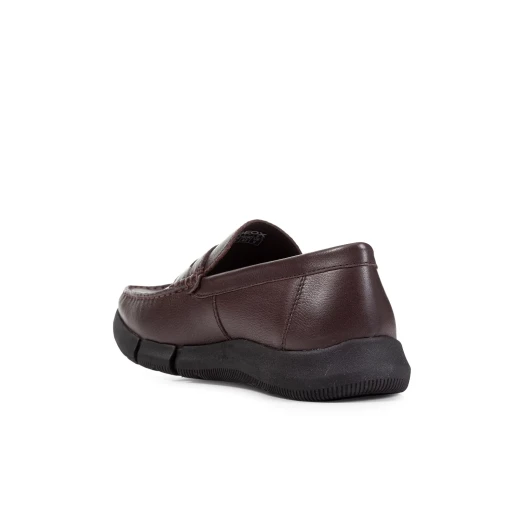 Geox Adacter Wide Men's Loafers Comfortable Breathable Tumbled Leather Casual Style Coffee Color Size 42 Lightweight Flexible Outsole Easy Exchange Fast Delivery - Geox - Image 4