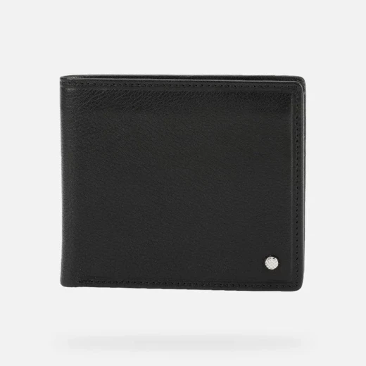 محفظة رجالية جلدية سوداء مضغوطة من Wallet Man، تصميم أنيق وعصري، فتحات متعددة للبطاقات، جلد مدبوغ، إكسسوار يومي، توصيل سريع، سهولة الاستبدال في متاجر GEOX/JOR محفظة رجالية جلدية سوداء مضغوطة من Wallet Man، تصميم أنيق وعصري، فتحات متعددة للبطاقات، جلد مدبوغ، إكسسوار يومي، توصيل سريع، سهولة الاستبدال في متاجر GEOX/JOR