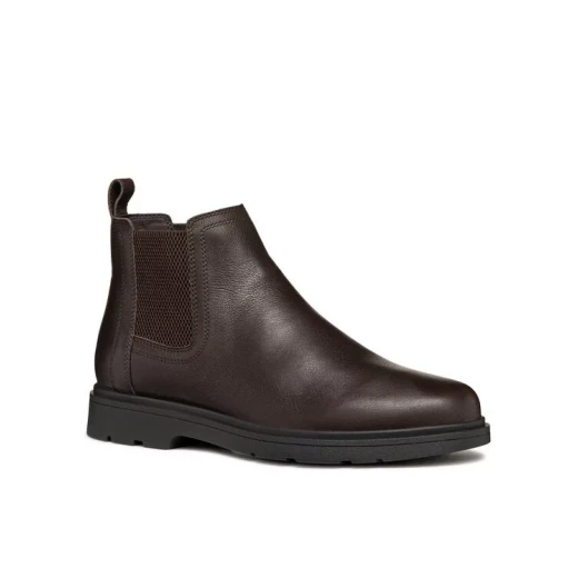 Geox Spherica EC1 Men's Ankle Boot Coffee Color Leather 43 with Exceptional Breathability and Cushioning Modern Chelsea Boot Design Fast Delivery Easy Exchange - Geox - Image 3