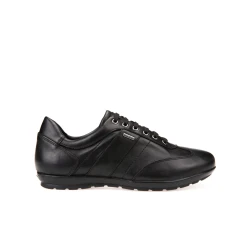 Geox Symbol ABX Men's Waterproof Leather Sneakers Black Size 45