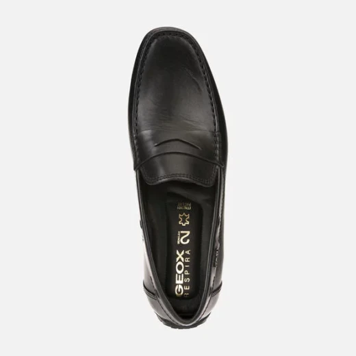 Geox Moner Man Loafer Black Leather Comfortable Breathable Shoes for Men Size 40 with Gripping Outsole and Timeless Appeal, Perfect for Effortless Elegance - Geox - Image 5