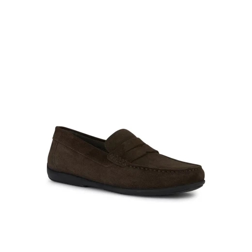 Geox Ascanio Men's Loafer Dark Brown Suede Slip On Comfortable Breathable Shoes Casual Style Urban Wardrobe Size 41 Fast Delivery Easy Exchange - Ascanio - Image 3