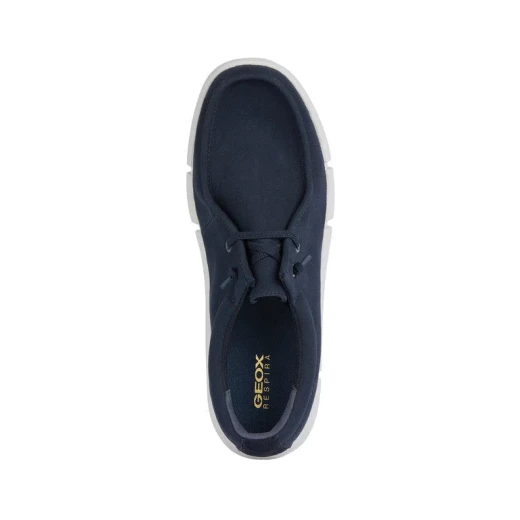 Geox Adacter M Men's Loafer Navy Canvas Casual Shoes Size 42 Comfortable Breathable Design Sporty Charm Cushioning Outsole Excellent Traction Informal Styling - Geox - Image 6