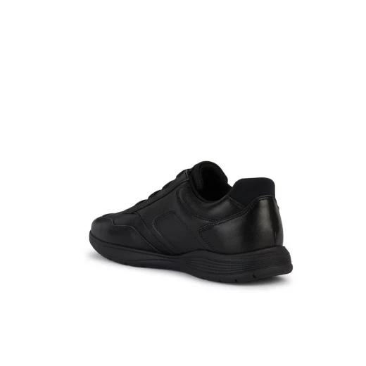 Geox Spherica EC2 Men's Sneakers Black Leather Size 46 with Exceptional Breathability and Cushioning for Active Chic Style. Crafted with Supple Leather and City Perfect Design. - Geox - Image 5