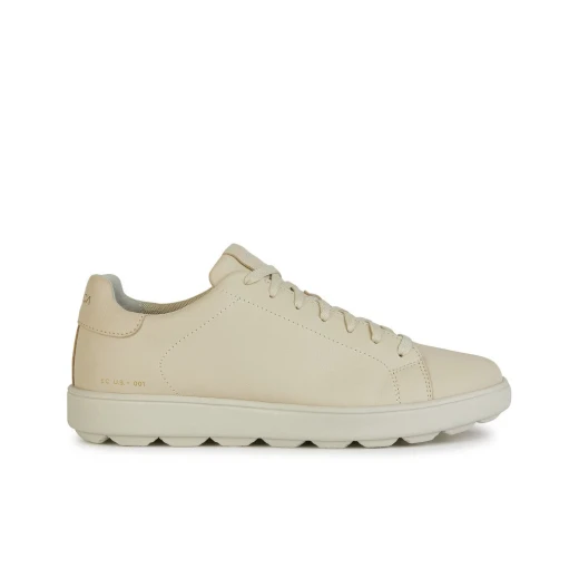 Geox Spherica ECUB Men's Sneaker Lightweight Breathable 40 Light Sand Nappa Leather Upper Casual and Semi Formal Style Shoes