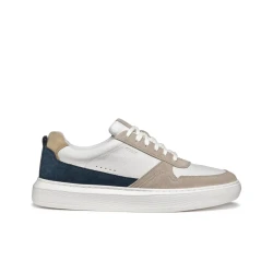 Deiven Man LowCut Sneakers in Sand Color, Crafted with Suede and Printed Leather, Size 41, Breathable and Comfortable for Everyday Wear, Modern City Style, SKU U465WA.02247.C0122