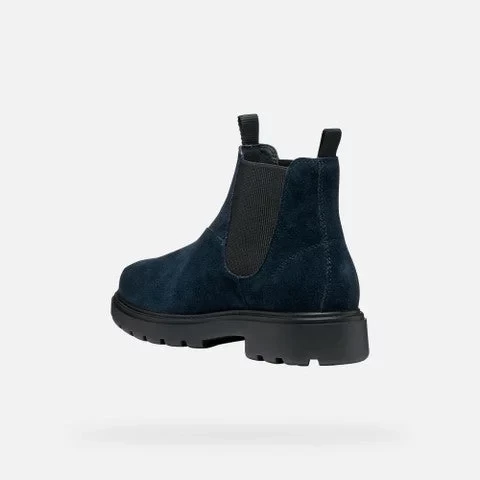 Geox Spherica EC7 Men's Ankle Boots Navy Suede Breathable Cushioned Boots Size 41 Comfort Footwear for Everyday Wear U46FRA.00022.C4002 Stylish Design - Geox - Image 3