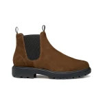 Geox Spherica EC7 Men's Ankle Boots: Brown Cotto Suede, Exceptional Breathability and Cushioning, Everyday Comfort, Size 42, Style U46FRA.00022.C6003