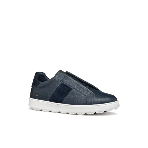 Geox Spherica ECUB-1 Men's Sneakers Dark Navy Leather and Suede 40 Size Breathable Cushioned Shoes - Geox - Image 12