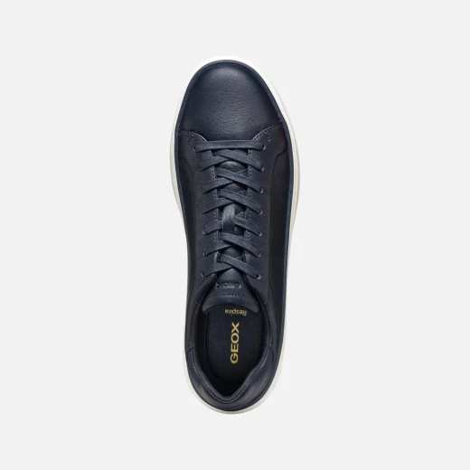 ZACKERTY Man Navy Blue Tumbled Leather Sneakers for Men Size 40: Comfortable, Breathable Low Cut Casual Shoes Ideal for City or Weekend Wear, Pristine Aesthetic - Geox - Image 6