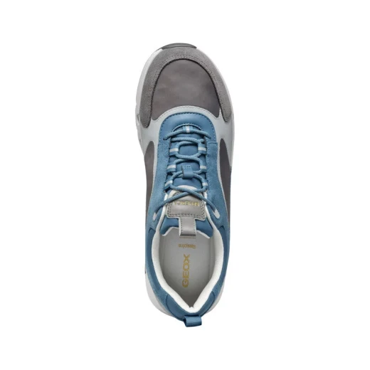 Geox Spherica ECUB 4 Men's Low Cut Sneaker Dark Grey Breathable Ultra Cushioning Nylon Suede Everyday Urban Active Style Size 45 - Geox - Image 4