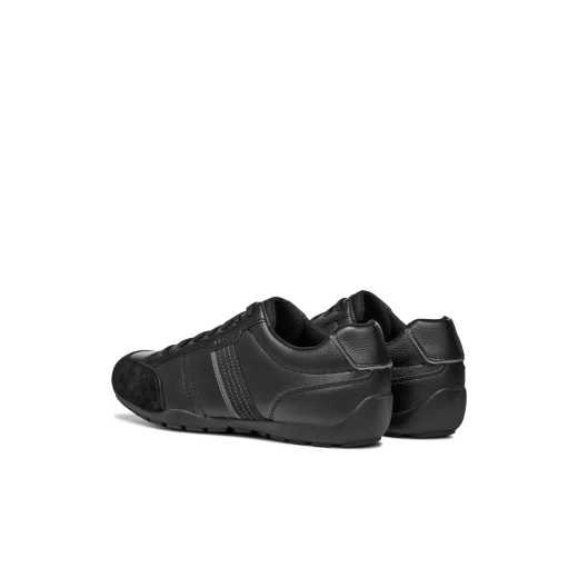 Ravex Men's Breathable Sneakers in Black, Stylish Suede and Leather Effect Design, Perfect for Everyday City Outfits, Size 45 - Geox - Image 9