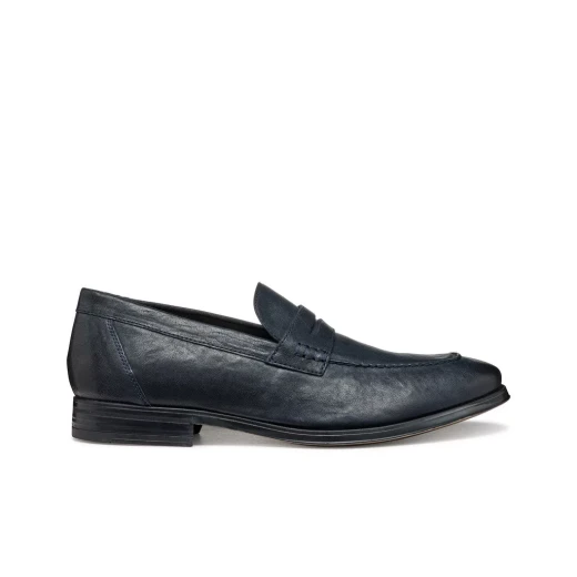 Rezzonico Men's Navy Loafer Stylish Leather Slip On 42 Casual City Panache Breathable Comfortable Modern Design for Various Outfits SKU: U558QA.000LM.C4002 - Rezzonico - Image 2