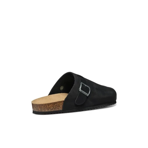 Ghita Man Sandals Black Nubuck Leather Casual Style with Decorative Buckle Size 43 Lightweight Breathable Anatomical Sole Stylish Footwear for Men ITEMCODE U559VC 00032 C9999 - Geox - Image 5