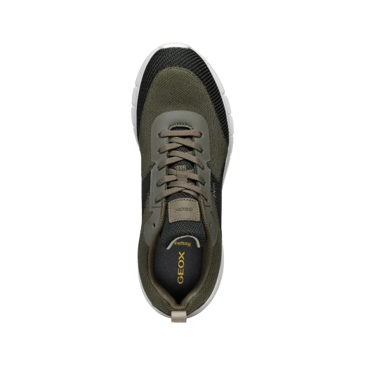 Monreale Men's Sneakers Military Green Mesh Nubuck Effect 40 - Geox - Image 10