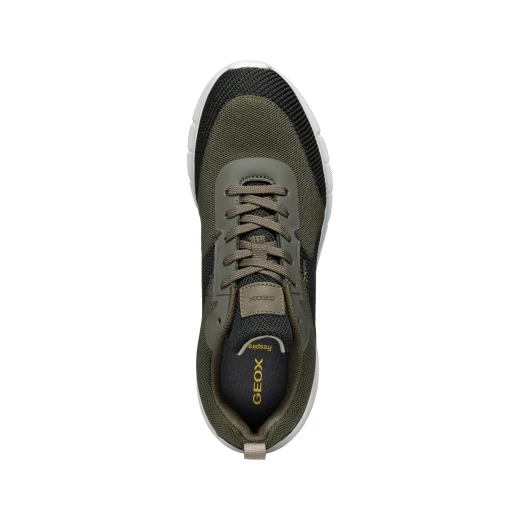 Monreale Man Military Sneakers Stylish Active Chic Design Breathable Mesh Nubuck Effect Upper Comfortable City Styling Men's Footwear Size 43 U55BVA.014EK.C3009 - Geox - Image 18