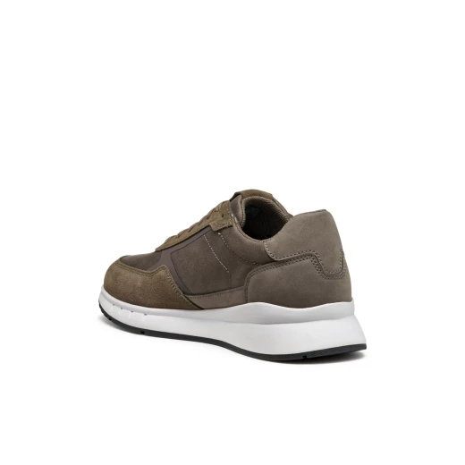 Branthon Men's Running Sneaker in Dove Grey: Waxed Fabric and Suede-Like Construction for Everyday Comfort and Breathability, Size 42, Stylish Metropolitan Design - Geox - Image 7