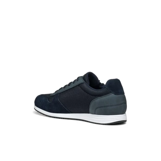 Arthien Men's Low Cut Sneakers Navy Blue with Side Zip 40 Breathable Mesh and Suede Vintage Design Comfortable for Casual City Wear U55LLB.01422.C4002 - Geox - Image 8