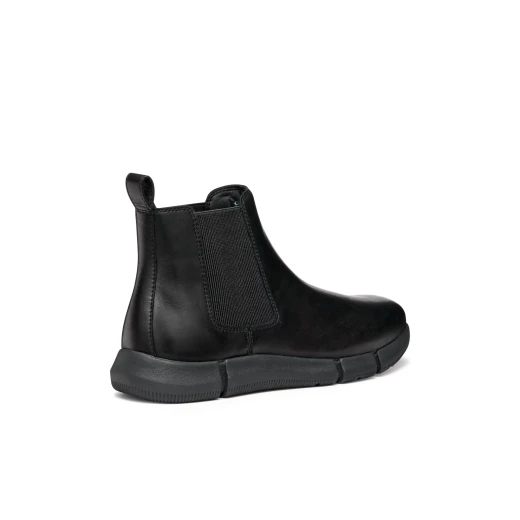 Adacter Men's Black Leather Ankle Boots Size 45 for Casual Wear with Cushioned Sole and Pared Back Aesthetic. Ideal for Everyday Comfort and Town Exploration - Geox - Image 6