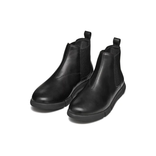 Adacter Men's Black Leather Ankle Boots Size 46 Casual Design for Everyday Wear Comfortable Cushioned Sole Durable Stylish Footwear Perfect for City Adventures - Geox - Image 8