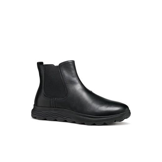 Geox Spherica Man Black Leather Ankle Boots for Men 43 Featuring Ultra Cushioning Sole Lightweight Design Stylish Comfort for Everyday Wear and Long Walks - Geox - Image 3