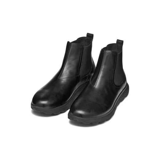 Geox Spherica Man Black Leather Ankle Boots for Men 43 Featuring Ultra Cushioning Sole Lightweight Design Stylish Comfort for Everyday Wear and Long Walks - Geox - Image 8