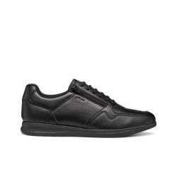 Avery Man Sneakers Black Leather Side Zip 41 Featuring Breathable Design Comfortable for Everyday Wear Tumbled Leather Construction Classic Aesthetic U56H5A.0BU9B.C9999