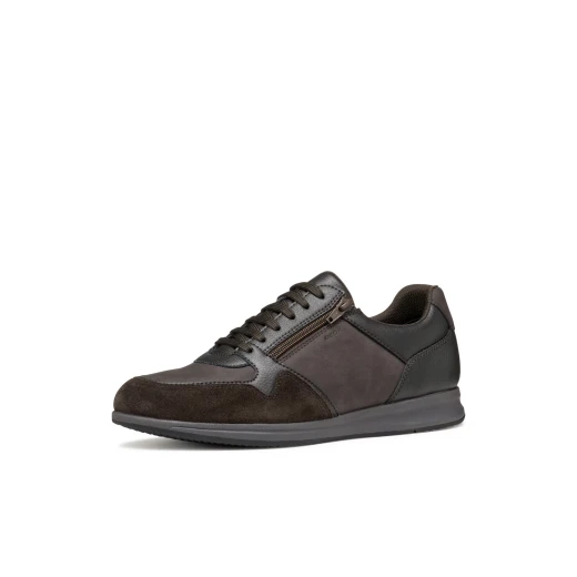 Avery Men's Breathable Sneakers DK Coffee Color Classic Design Nubuck and Tumbled Leather Effect Material Casual Shoes Size 41 Everyday Style Comfortable Fit U56H5A.0EKBU.C6024 - Geox - Image 13