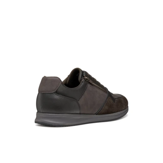 Avery Men's Breathable Sneakers DK Coffee Color Classic Design Nubuck and Tumbled Leather Effect Material Casual Shoes Size 41 Everyday Style Comfortable Fit U56H5A.0EKBU.C6024 - Geox - Image 6