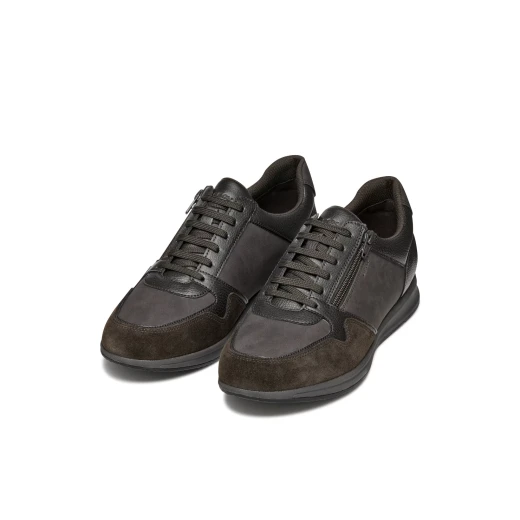 Avery Men's Breathable Sneakers DK Coffee Color Classic Design Nubuck and Tumbled Leather Effect Material Casual Shoes Size 41 Everyday Style Comfortable Fit U56H5A.0EKBU.C6024 - Geox - Image 8