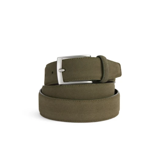 حزام رجالي BELT MAN عسكري من جلد الغزال، تصميم كلاسيكي للرجال، مع مشبك معدني لامع، مثالي لتعزيز إطلالات المدينة اليومية، مقاس 100 سم، رمز المنتج U56K5B.00022.C3009 - جيوكس - Image 2
