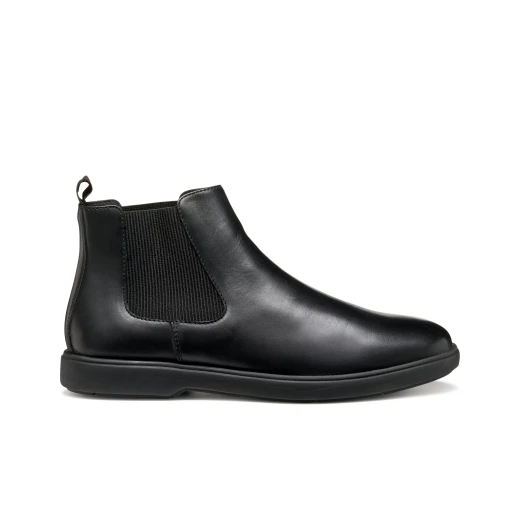 Geox Spherica EC17 Men's Ankle Boot Black Leather Zero Shock Pad Technology Size 46 Provides Exceptional Comfort and Cushioning for Everyday Wear - Image 2