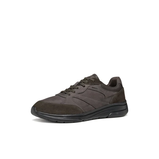 Klaiver Man Running Sneakers in DK Coffee Color, Crafted From Suede and Nubuck Effect Material, Lightweight and Functional for City Wear, Ideal Size 41, U56LBA.0EK22.C6024 - Geox - Image 5