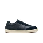 Geox Baltmoore Men's Low Cut Sneakers Navy Blue Crafted From Soft Nappa Leather With Suede Detailing, Breathable & Comfortable City Dressing Shoe, Size 41 - Geox