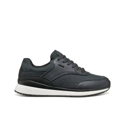 Branthon Men's Waterproof and Breathable Sneakers Navy Blue, Size 42, Crafted from Nubuck and Tumbled Leather Effect Material, Perfect for City Routine and Bad Weather Conditions