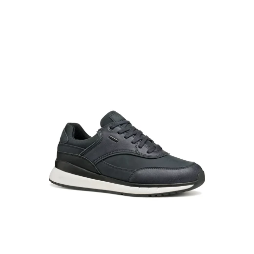 Branthon Men's Waterproof and Breathable Sneakers Navy Blue, Size 42, Crafted from Nubuck and Tumbled Leather Effect Material, Perfect for City Routine and Bad Weather Conditions - Geox - Image 4