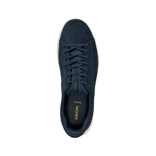 حذاء رياضي رجالي فليكسرايد بلس بتقنية الإدخال السريع مقاس 45 باللون الأزرق الداكن من جلد الغزال العلوي تصميم أنيق ومتعدد الاستخدامات للملابس الحضرية اليومية مظهر عصري ونظيف - Image 4