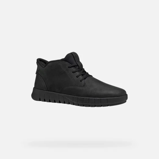 Geox Flextride Plus Men's Ankle Boots Black Leather with Fast In Technology for Easy Entry Size 44 Stylish Urban Design - Geox - Image 12