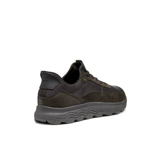 Geox Spherica Plus Men's Sneakers Dark Brown 46 with Breathable Ultra-Cushioning Design and Fast In Technology for Easy Entry Urban Style - Geox - Image 3