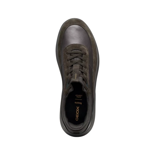 Geox Spherica Plus Men's Sneakers Dark Brown 46 with Breathable Ultra-Cushioning Design and Fast In Technology for Easy Entry Urban Style - Geox - Image 4