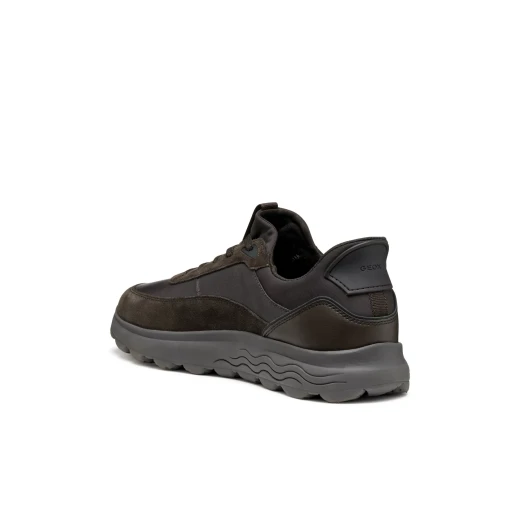 Geox Spherica Plus Men's Sneakers Dark Brown Crafted from Nappa and Suede with Breathable Ultra Cushioning and Fast In Technology for Easy Entry Size 45 - Geox - Image 7